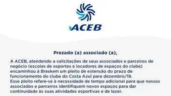 Comunicado Clube ACEB Salvador