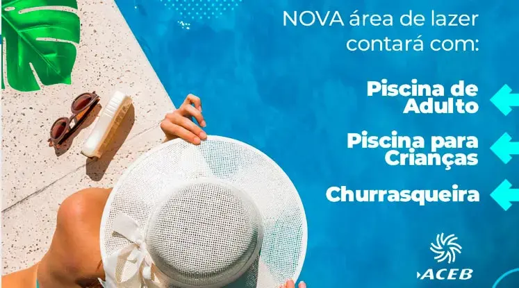 Nova área de lazer contará com Piscina de adulto, Piscina para crianças e Churrasqueira