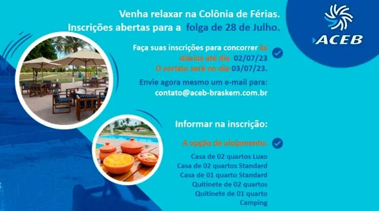 Inscrições para folga do dia 28 de julho - Faça sua inscrição para concorrer a diárias.